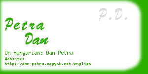 petra dan business card